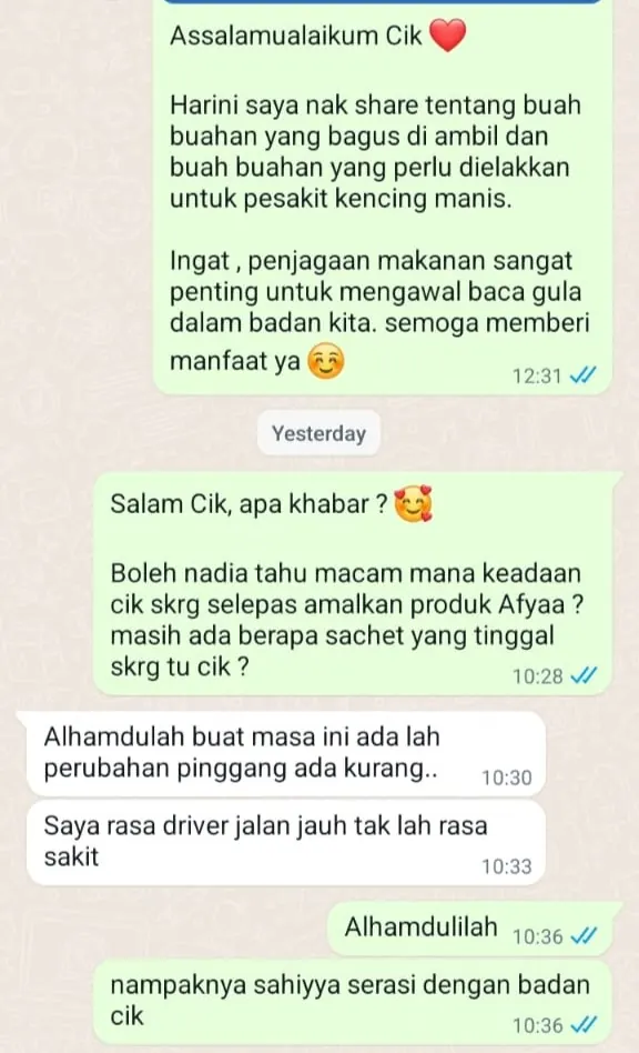 Testimoni WhatsApp: Drive Jauh Tak Rasa Sakit Pinggang